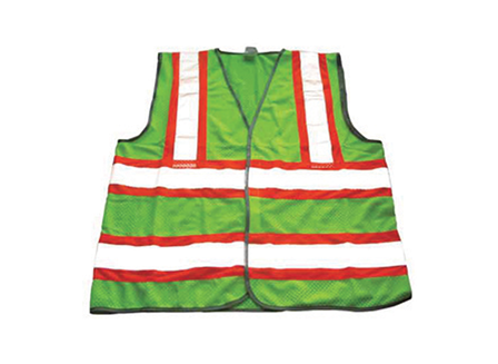 Safety Vest, Class 2, XL, High Visibility Yellow